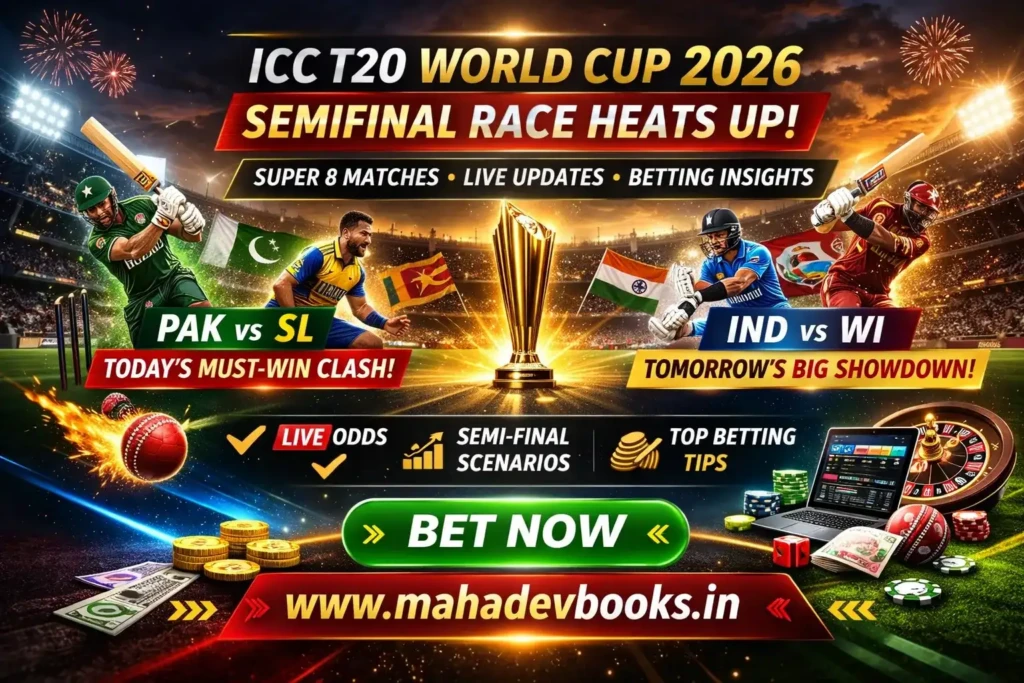 ICC T20 World Cup 2026 Semifinal Race – Super 8 Updates & Match Analysis Mahadev Book