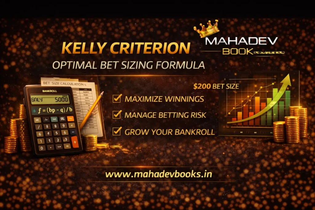 Kelly Criterion on Mahadev Book Optimal Bet Sizing Formula