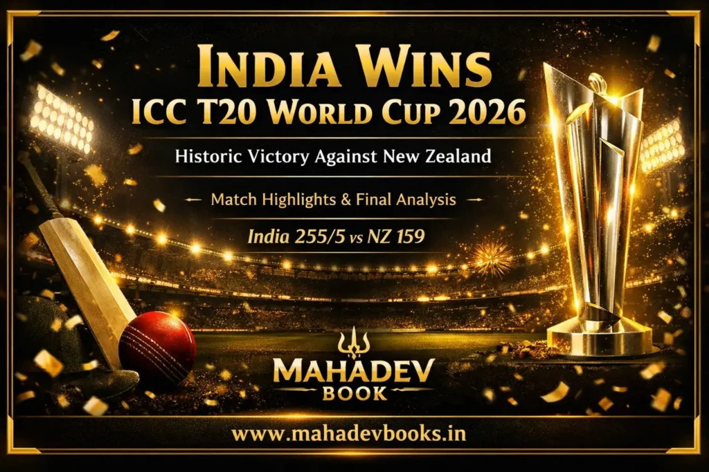 India Wins ICC T20 World Cup 2026 – Historic Victory Mahadev Book