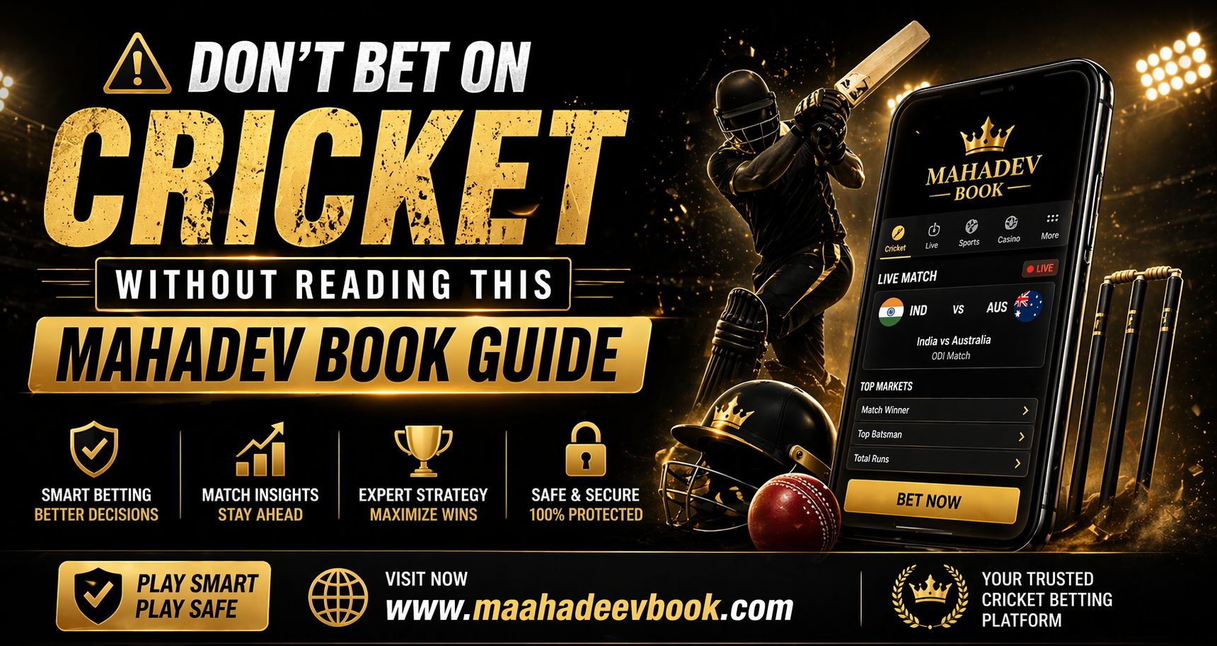 Read more about the article Don’t Bet on Cricket Without Reading This – Mahadev Book Guide