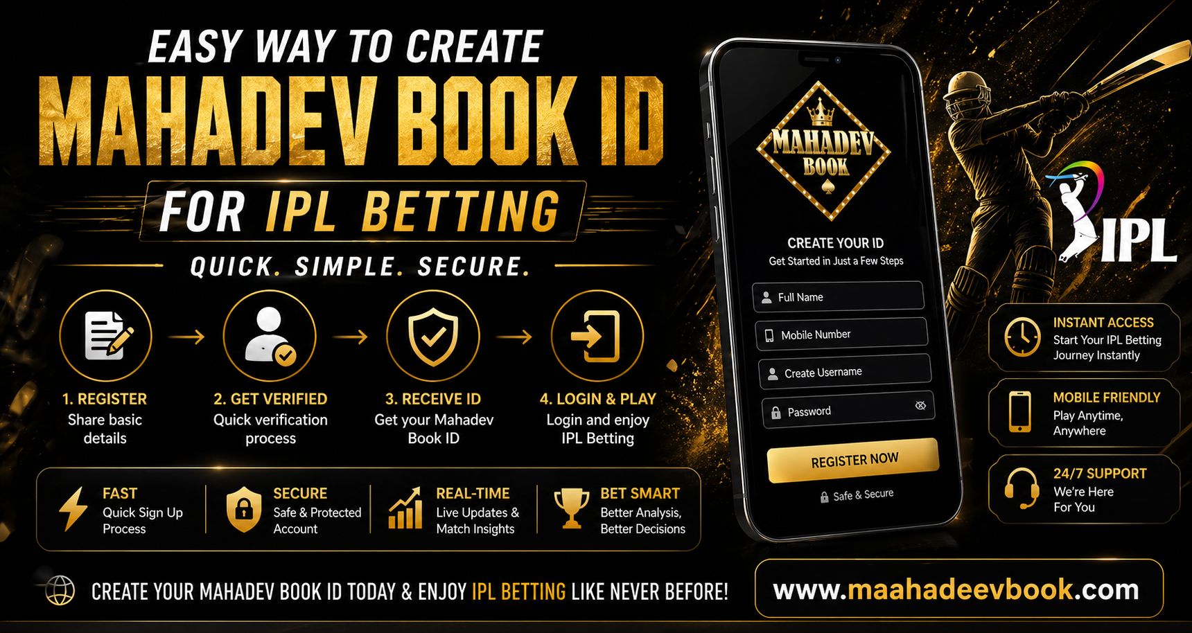 Read more about the article Easy Way to Create Mahadev Book ID for IPL Betting