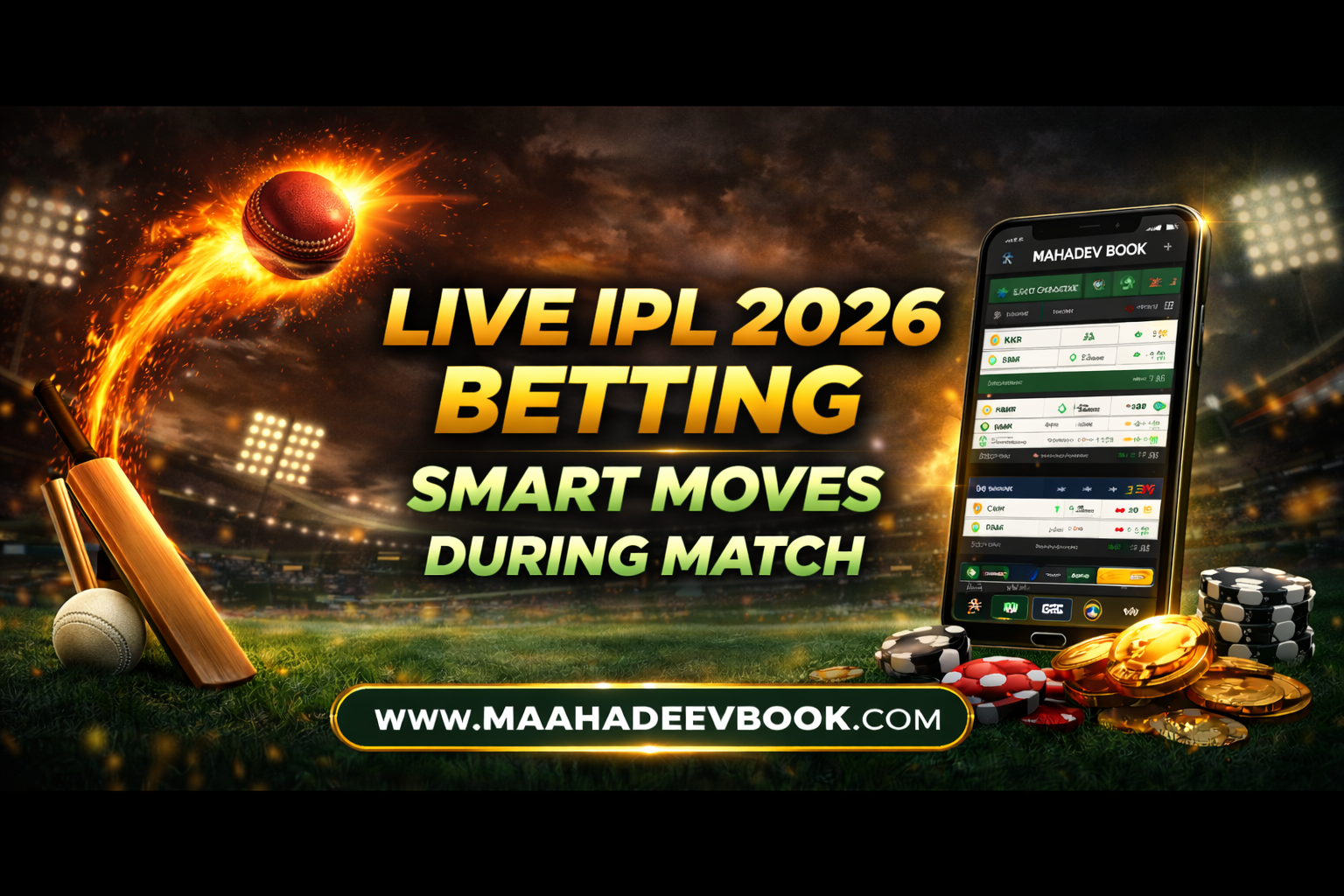 Read more about the article Live IPL 2026 Betting: Smart Moves During Match – Mahadev Book