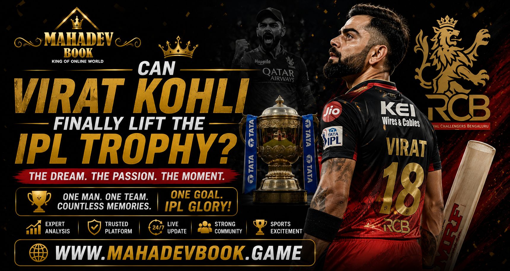 Read more about the article Can Virat Kohli Finally Lift the IPL Trophy? | Mahadev Book