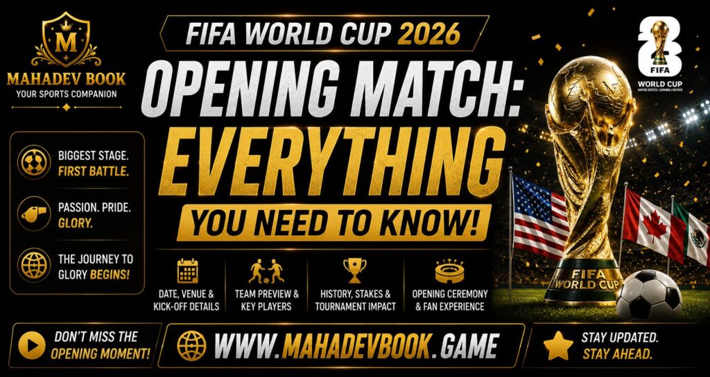 FIFA World Cup 2026 Opening Match: Everything You Need to Know | Mahadev Book