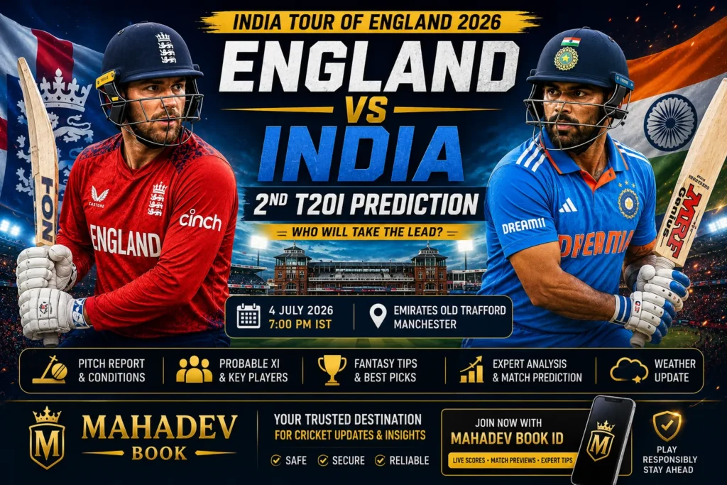 England vs India 2nd T20 Prediction 2026