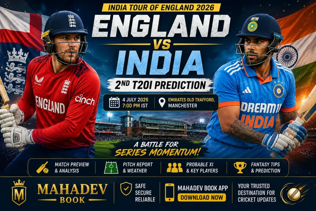 India Tour of England 2026 mahadev book