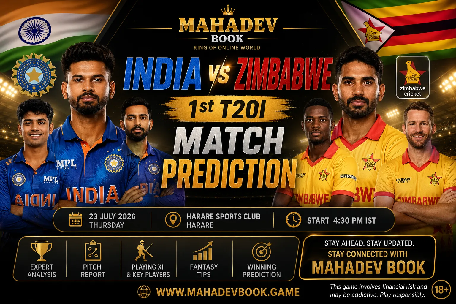 Read more about the article India vs Zimbabwe 1st T20I Match Prediction – Can India Start the Series with a Win?