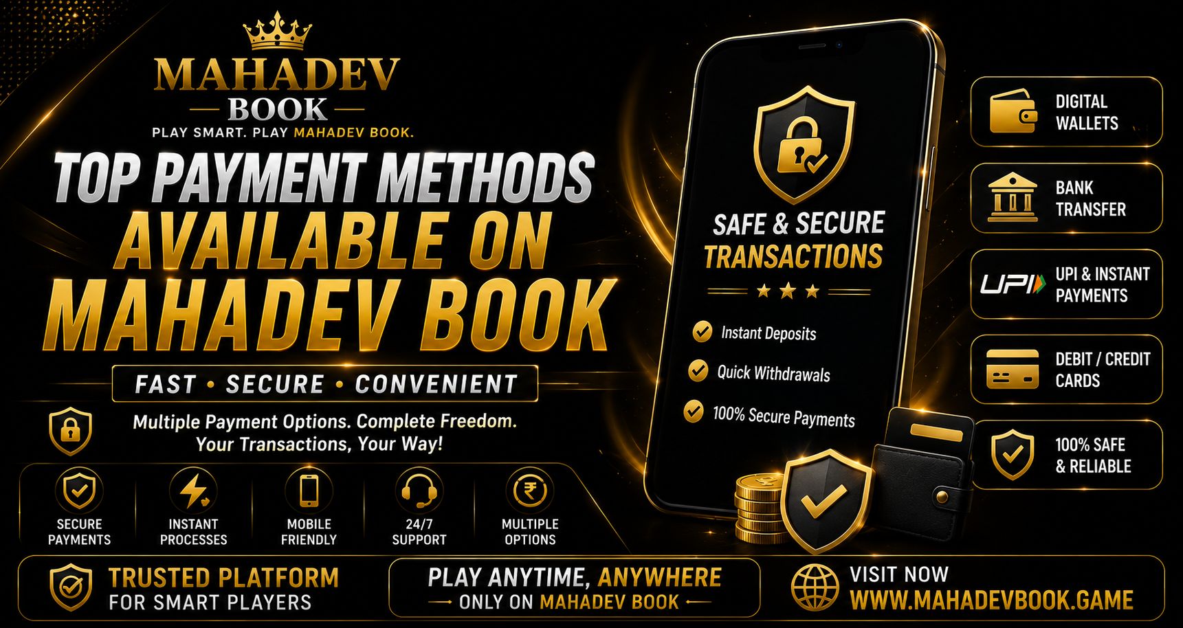 Read more about the article Top Payment Methods Available on Mahadev Book
